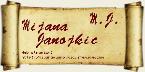 Mijana Janojkić vizit kartica